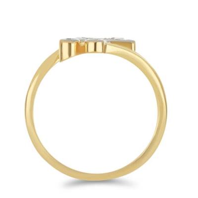 BUY NATURAL WHITE DIAMOND DOUBLE CUT GEMSTONE RING  IN 925 SILVER 